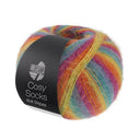 Lana Grossa Cosy Socks Multi Stripes 151 Petrol/Smoky Blue/Fuchsia/Orange/Yellow