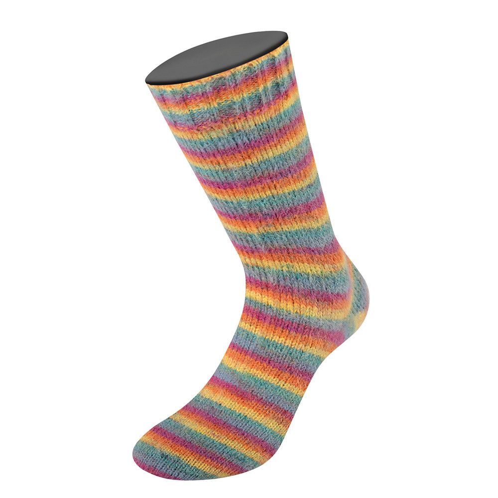 Meilenweit cosy socks multi stripes lana grossa — gemaakt met Lana Grossa Cosy Socks Multi Stripes (2)