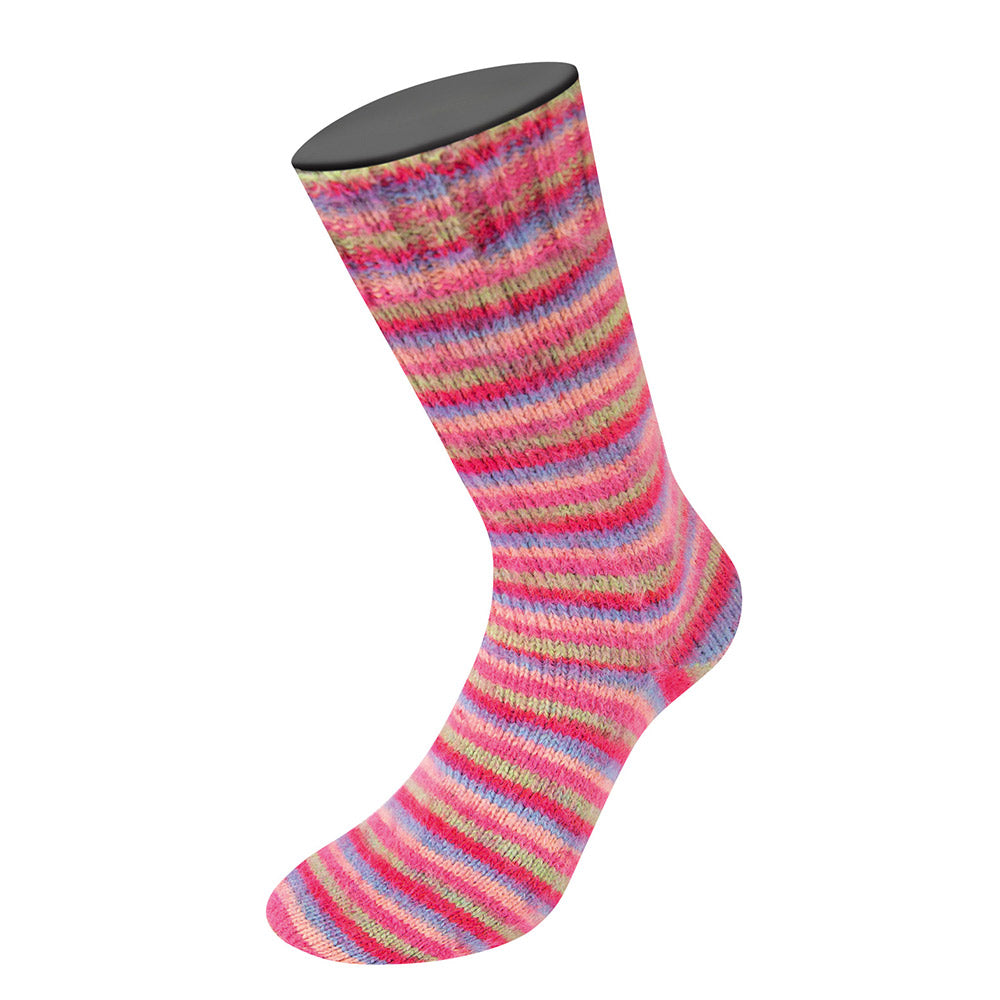 Meilenweit cosy socks multi stripes lana grossa — gemaakt met Lana Grossa Cosy Socks Multi Stripes (2)