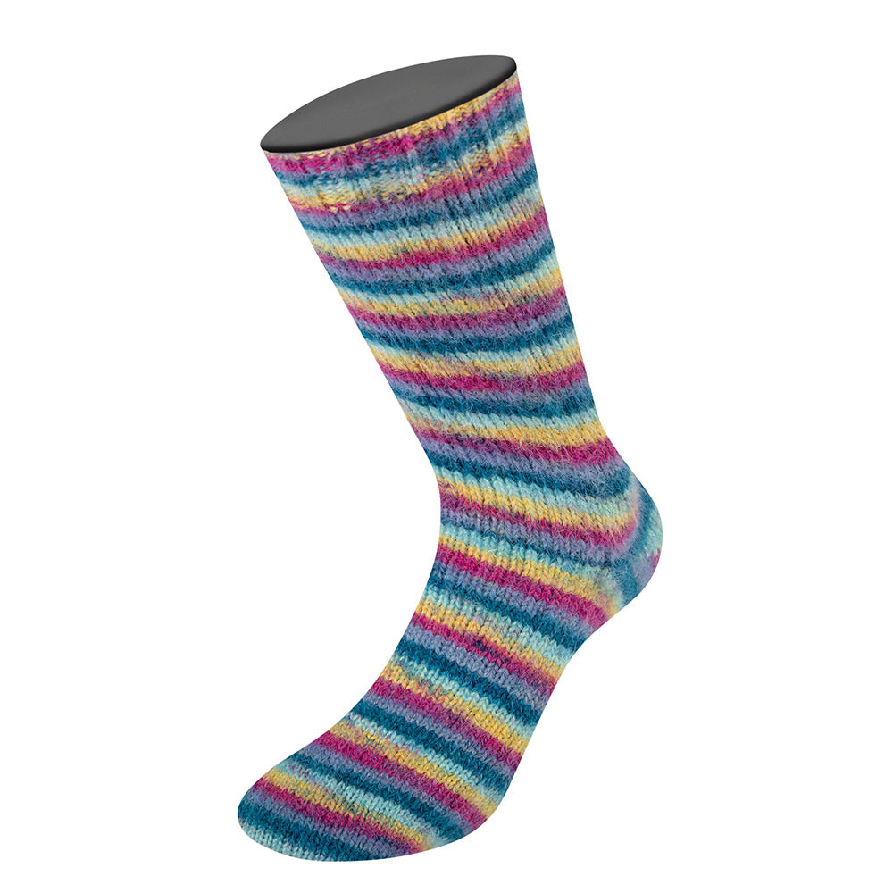 Meilenweit cosy socks multi stripes lana grossa — gemaakt met Lana Grossa Cosy Socks Multi Stripes (2)