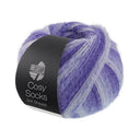 Lana Grossa Cosy Socks Soft Stripes 101 Blue-Violet/Violet-Blue/Soft Violet/White