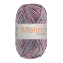 Lana Grossa Meilenweit 100 Merino Extrafine Mountain 7604 Light/Dark Grey/Fuchsia/Pink/Denim Blue Striped