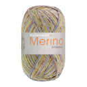 Lana Grossa Meilenweit 100 Merino Extrafine Mountain 7606 Light/Dark Olive/Ecru/Old Pink/Denim Stripes