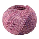 Lana Grossa Meilenweit 100 Merino Extrafine Shades 7224 Pink/Pink/Ochre/Blue-Violet/Dark Red