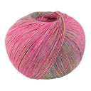 Lana Grossa Meilenweit 100 Merino Extrafine Shades 7226 Pink/Apricot/Turquoise/Light Yellow