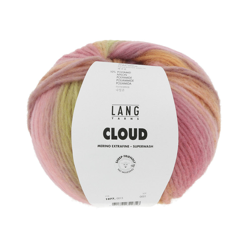 Lang Yarns Cloud 015 Roze/Oranje/Kalk