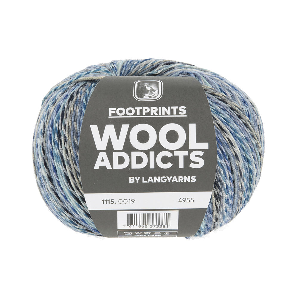 Lang Yarns Footprints 0019 Blauw/Beige/Jeans