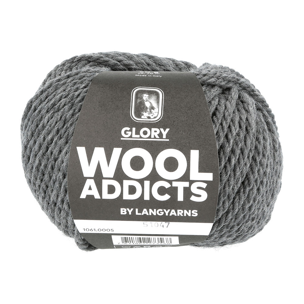 Lang Yarns Glory 0005 Grijs Gemêleerd