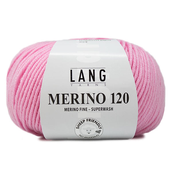 Lang Yarns Merino 120 0009 Roze