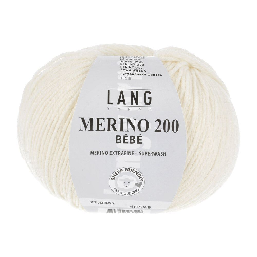 Lang Yarns Merino 200 Bebe 0302 Ecru