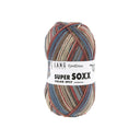 Lang Yarns Super Soxx Color 4-Fach 0540 bruin/blauw/beige/baksteenrood 1148 Reinefjord