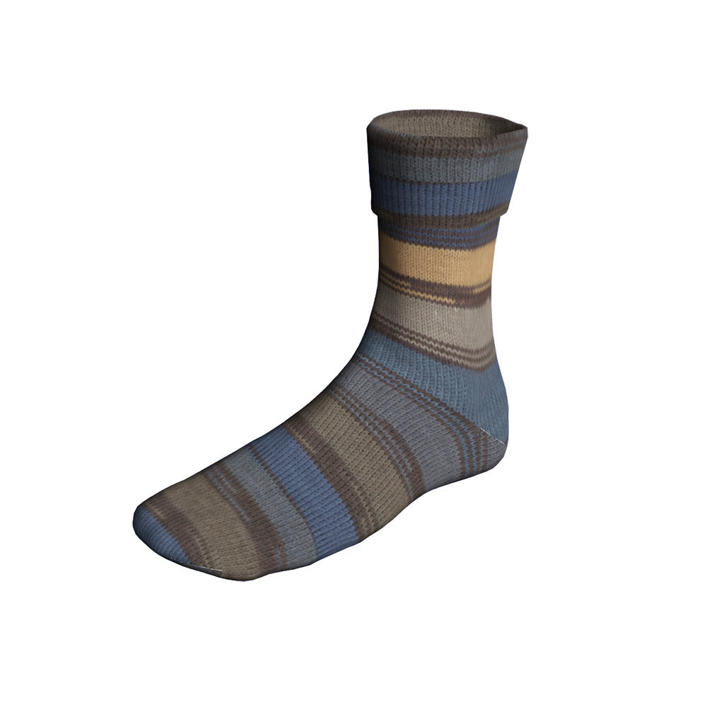 Langyarnssupersoxxmerinocolor plycprint — gemaakt met Lang Yarns Super Soxx Merino Color 4-Draads