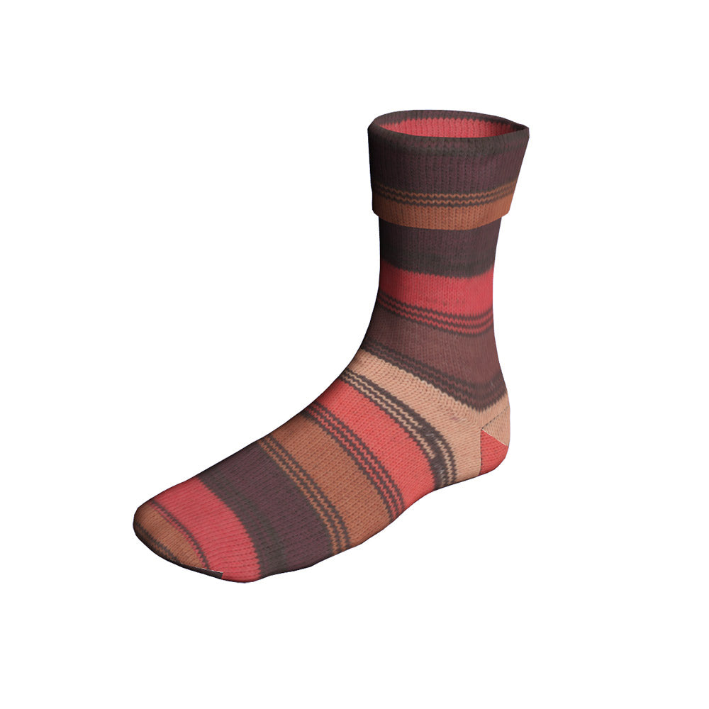 Langyarnssupersoxxmerinocolor plycprint — gemaakt met Lang Yarns Super Soxx Merino Color 4-Draads