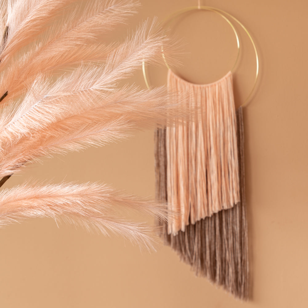 Double trouble wall hanging — gemaakt met Macramé Patroon Yarn and Colors Double Trouble Wall Hanging 2.0 (3)