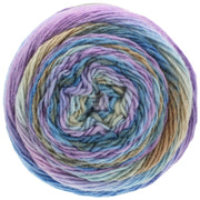 Garenbol Lana Grossa Meilenweit 100 Color Mix Multi 8002 in Grijsbruin, Greige, Korenbloem, Lila, Pastelblauw - Lana Grossa Meilenweit 100 Color Mix Multi 8002 Grijsbruin/Greige/Korenbloem/Lila/Pastelblauw