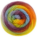 Lana Grossa Meilenweit 100 Color Mix Multi 8024 Red/Gray-Brown/Green/Mustard Yellow/Orange/Dark Brown/Blackberry/Petrol