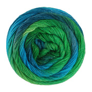 Lana Grossa Meilenweit 100 Color Mix Sparks 7612 Sea Green/Emerald/Jade/Petrol/Dark Green