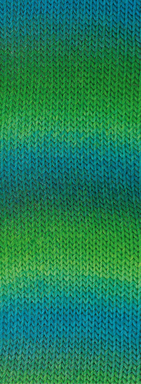 Lana Grossa Meilenweit 100 Color Mix Sparks 7612 Sea Green/Emerald/Jade/Petrol/Dark Green