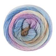 Lana Grossa Meilenweit 100 Color Mix Sparks 7622 Mint/Gray-Beige/Taupe/Lilac/Lilac/Blue-Turquoise