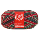 Lana Grossa Meilenweit 100 Merino Christmas Lurex 6811 White/Dark Green/Dark Brown/Orange/Dark Red/Light Green