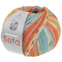 Lana Grossa Meilenweit 100 Seta Giappone 3381 Mint Turquoise/Ecru/Mustard/Raspberry/Lilac/Mauve
