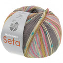Lana Grossa Meilenweit 100 Seta Giappone 3388 Grey/Ecru/Turquoise/Pistachio/Pastel Blue/Taupe/Clove Pink