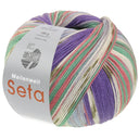 Lana Grossa Meilenweit 100 Seta Giappone 3389 Blue-Violet/White/Olive/Light Blue/Jade/Old Pink/Light Grey