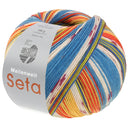 Lana Grossa Meilenweit 100 Seta Giappone 3391 Dark Blue/Terracotta/Pistachio/Red-Violet/White/Azure Blue/Yellow