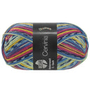Lana Grossa Meilenweit 6-Ply 150 Cervinia 9754 Dark Fuchsia/Dark Blue/White/Blue/Light/Egg Yolk