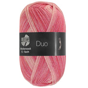 Rechtopstaande bol Lana Grossa Meilenweit 6-Fach 150 Duo 9722 Roze/Roze