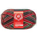 Lana Grossa Meilenweit 6-Ply 150 Merino Christmas Lurex 642 White/Dark Green/Dark Brown/Orange/Dark Red/Light Green