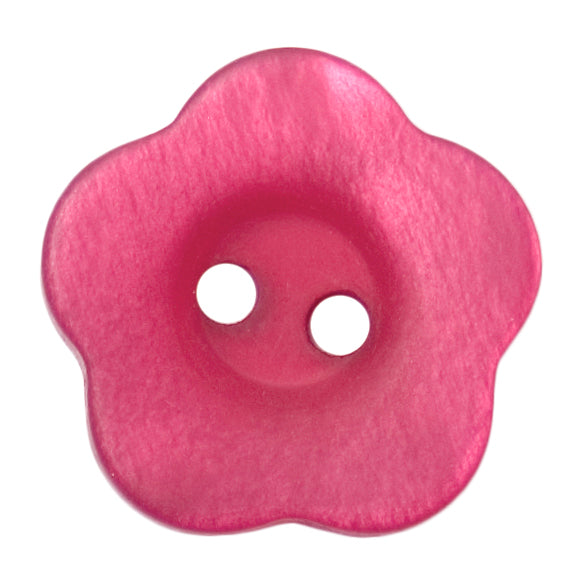 Milward Bloem Knoop Donkerroze 20mm (2 stuks) (2)