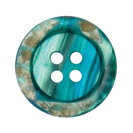 Milward Glans Knoop Turquoise 17mm (4 stuks) (2)