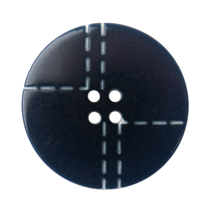 Milward Knoop Donkerblauw met Werkje Wit 22mm (2 stuks) (2)