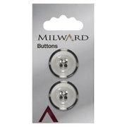 Milward Knoop Doorschijnend met Zwarte Rand 22mm (2 stuks)