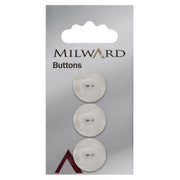 Milward Knoop Glans Wit 17mm (3 stuks)