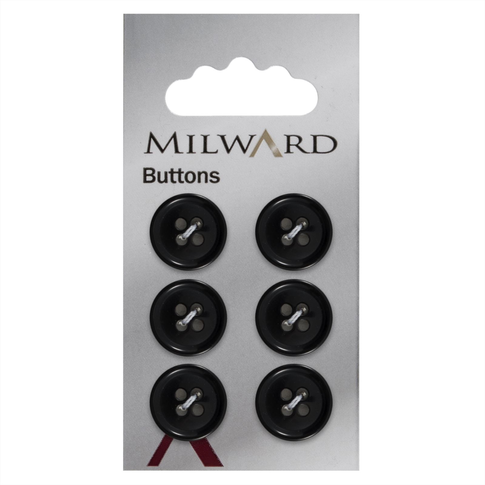 Milward Knoop Glanzend Donkerblauw 14mm (6 stuks)