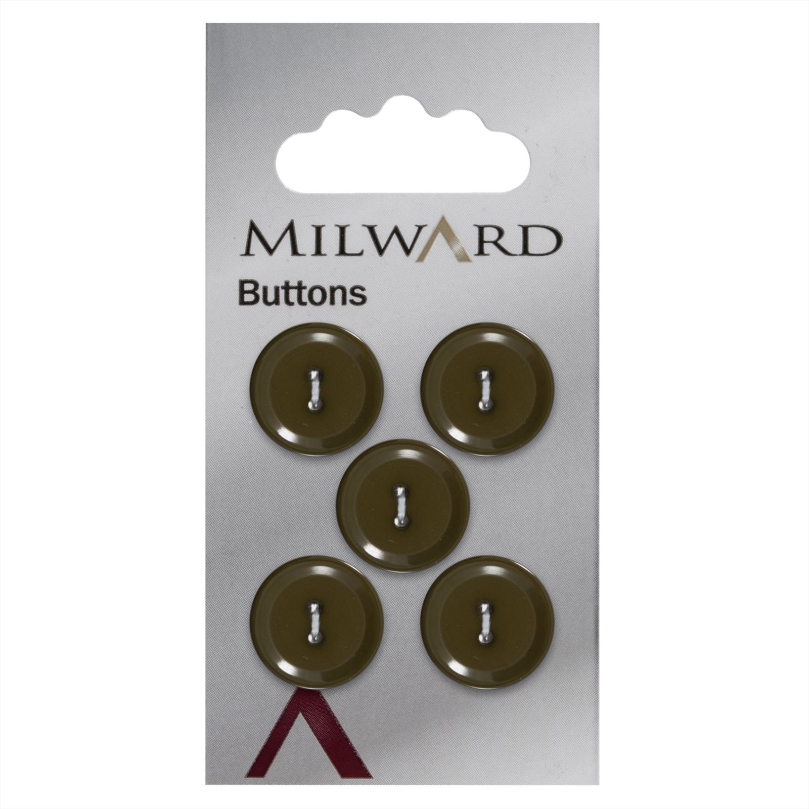 Milward Knoop Glanzend Donkergroen 15mm (5 stuks)