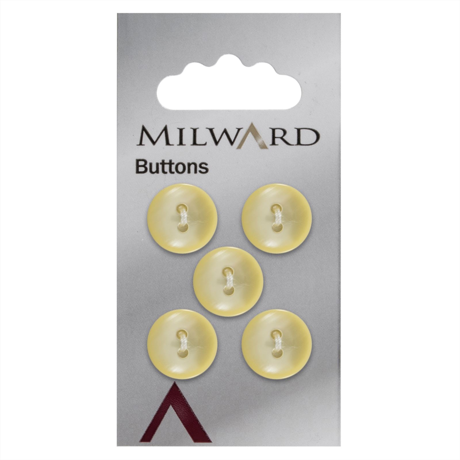 Milward Knoop Glanzend Geel 13mm (5 stuks)