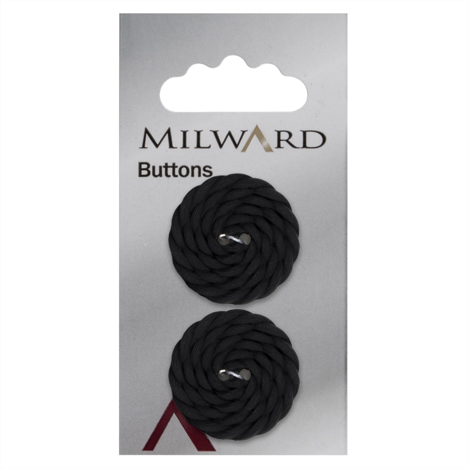 Milward Knoop met Gevlochten Werkje Zwart 27mm (2 stuks)
