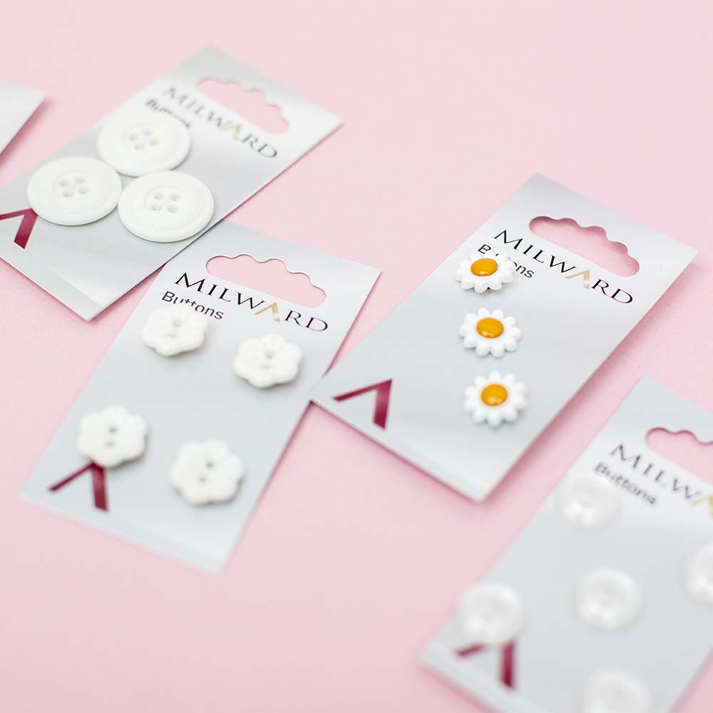 Knopen — gemaakt met Milward Knoop met Gevlochten Werkje Zwart 27mm (2 stuks)