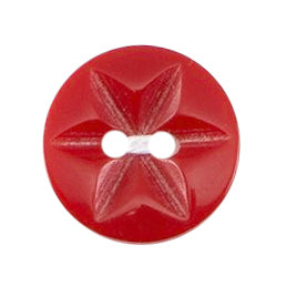 Milward Knoop Rood Bloem/Ster 15mm (6 stuks) (2)