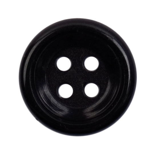 Milward Knoop Zwart Met Opstaande Rand 16mm (4 stuks) (2)