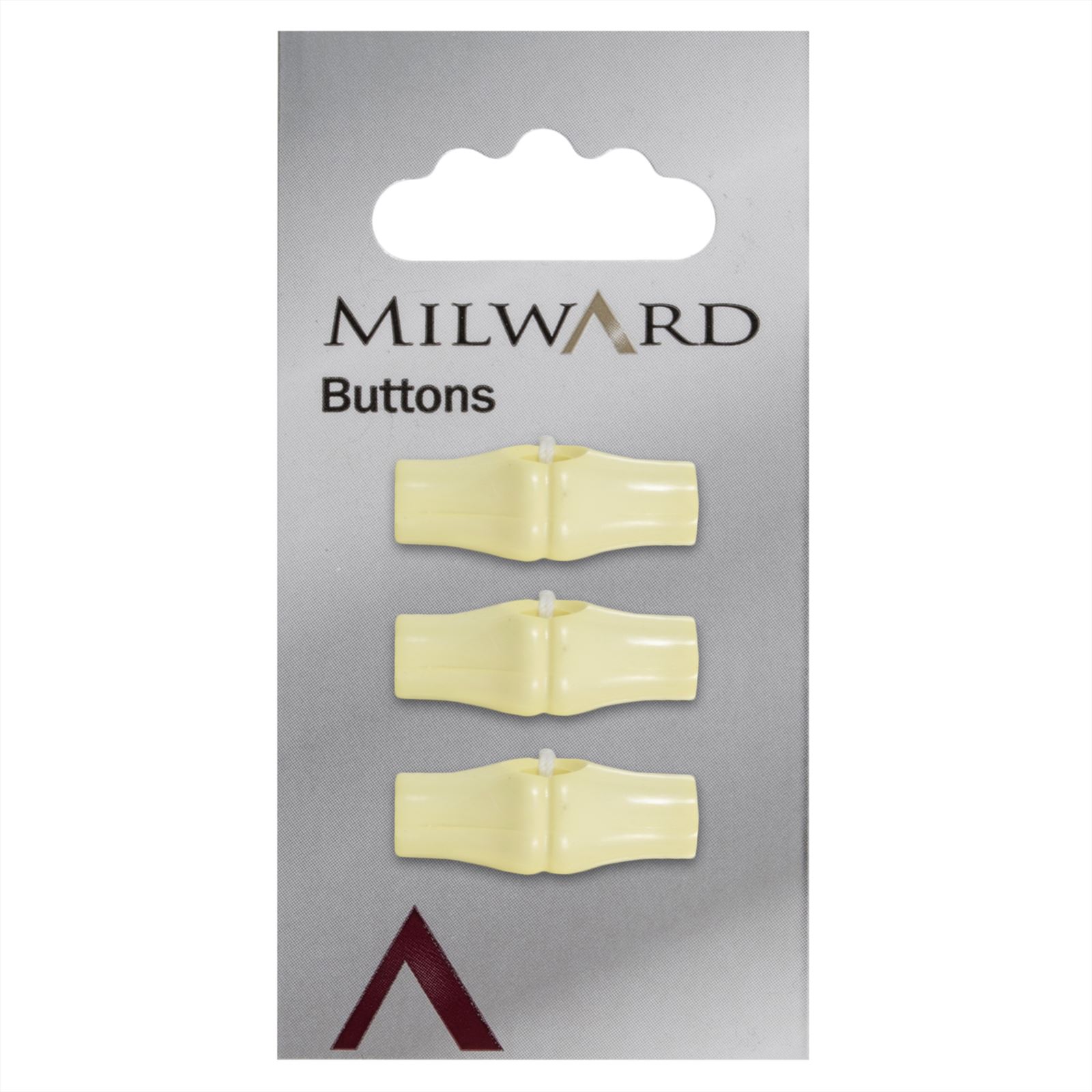 Milward Langwerpige Knoop Geel 25mm (3 stuks)