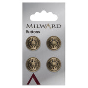 Milward Manchet Knoop Goud 15mm (4 stuks)