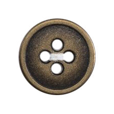 Milward Metalen Knoop Bronskleurig 12mm (4 stuks) (2)