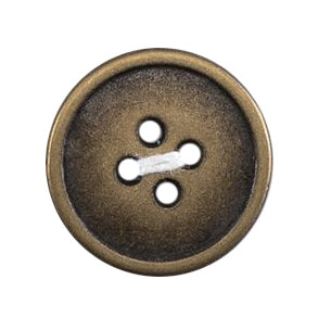 Milward Metalen Knoop Bronskleurig 17mm (2 stuks) (2)