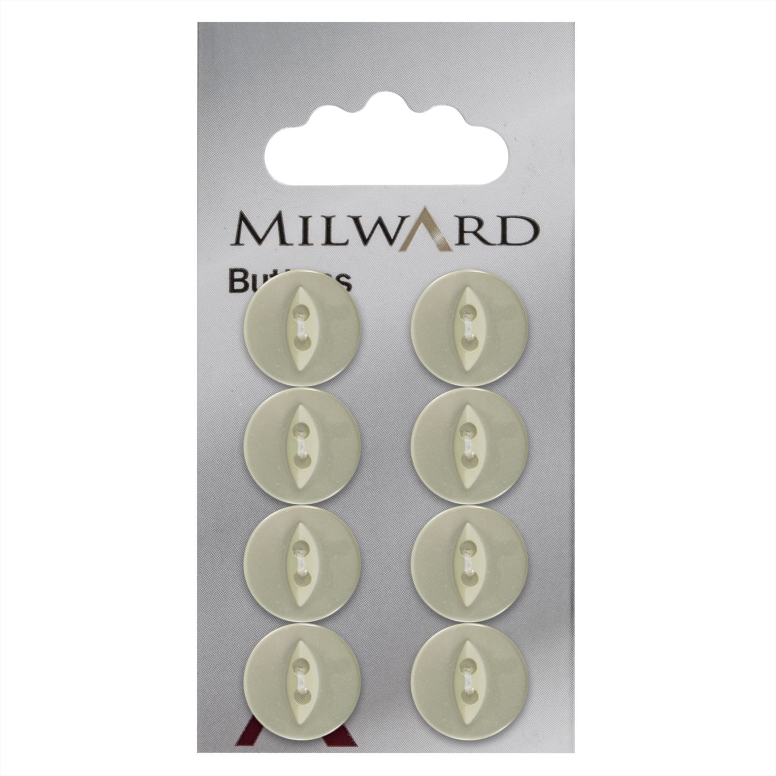 Milward Parelmoer Knoop Lichtgeel 13mm (8 stuks)
