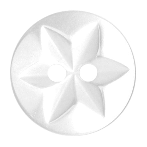 Milward Parelmoer Knoop met Ster Wit 17mm (5 stuks) (2)