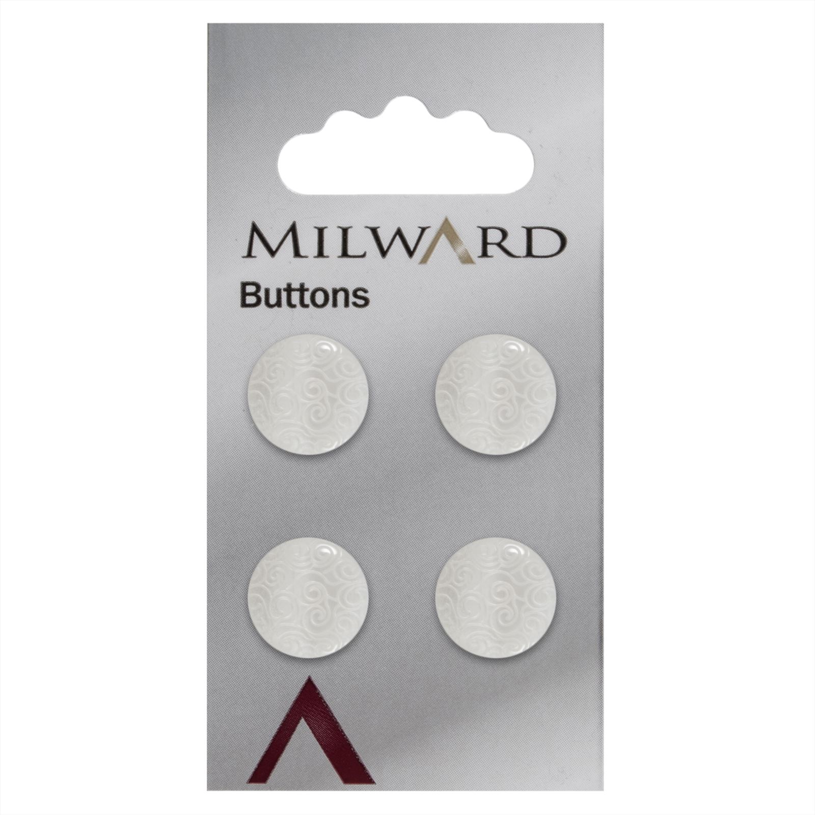 Milward Parelmoer Knoop met Werkje 15mm (4 stuks)